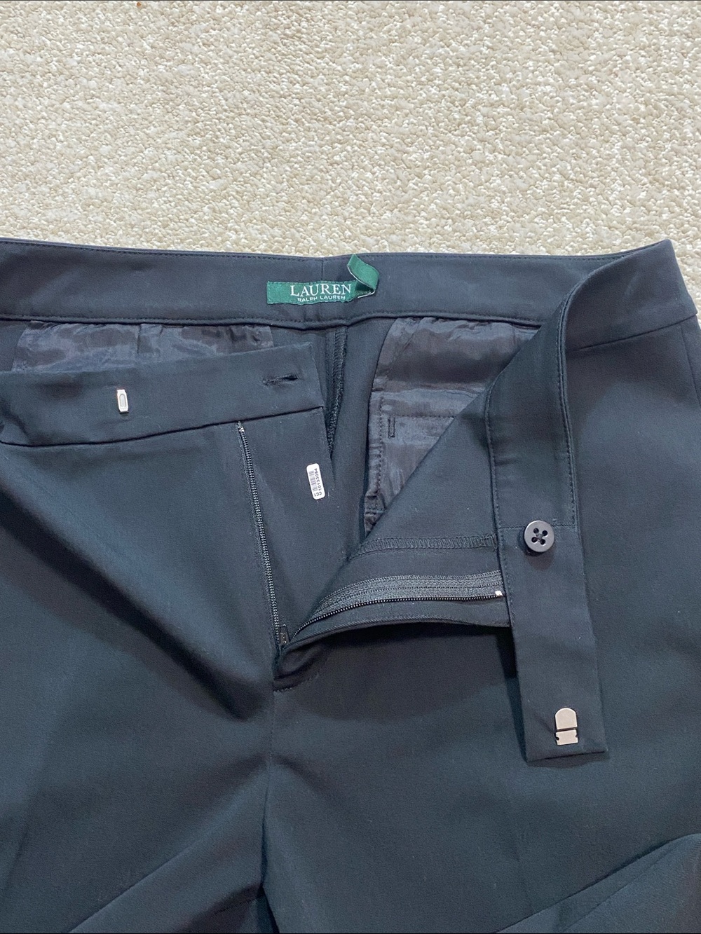 Lauren Ralph Lauren Black Straight-Leg Dress Pants Size 8 - Picture 16 of 16
